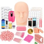 SZCY LLC Professional Lash Eyelash Extension Kit, NEW 22PCS Eyelash Grafting Training Tools Lashes Extension Practice Exercise Set with Mannequin