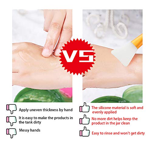 NEPAK 8pcs Silicone Face Mask Brushes, Flexible Facial Mud Mask Applicator Brush for applicator the skincare products Body Lotion Applicator Tool