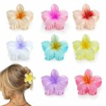8 Pcs Flower Hair Clip, Non slip Flower Claw Clips, Strong Hold big Hair Clips Women Girls, Claw Clip for Medium Thick Hair Styling Accessories