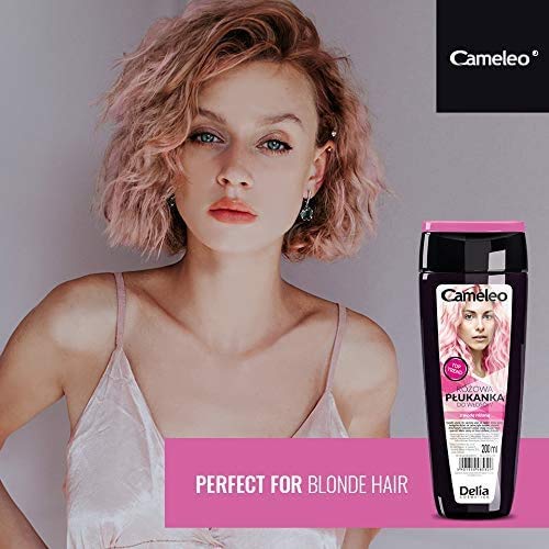 Cameleo - Pink Hair Toner with Rose Water, NO Yellow Shades, Tones, Semi Permanent Hair Dye - Blonde, Grey Hair - Colour & Care - Paraben Free |
