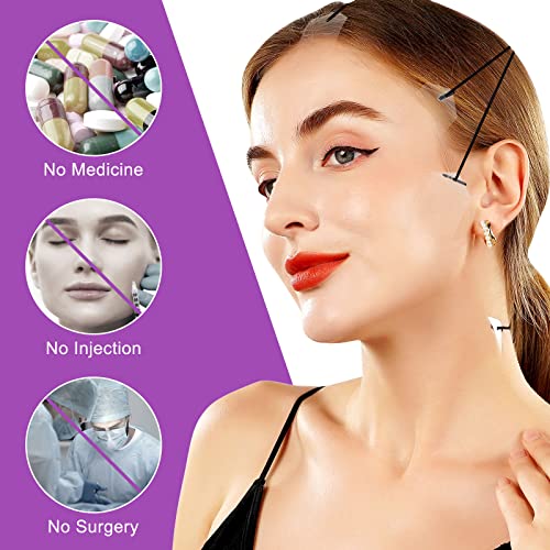Face Lift Tape, 60 Pcs Face Tape Lifting Invisible, Eye Lift Strips,Face Lifting Tape, Lift Sticker with 8 Fixed Ropes, Make-up Face Lift Band fo
