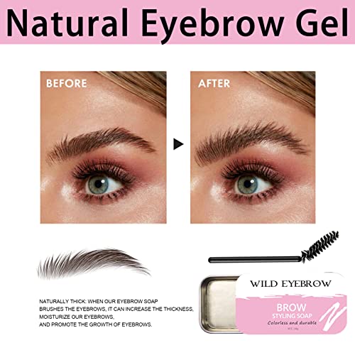 Eyebrow Soap Kit,Brow Gel,Waterproof Eyebrow Wax,Eyebrow Kit,Brow Gel,Eye Brow Gel Clear,Brows Styling Soap,Long Lasting Brow Pomade,Eyebrow Fill