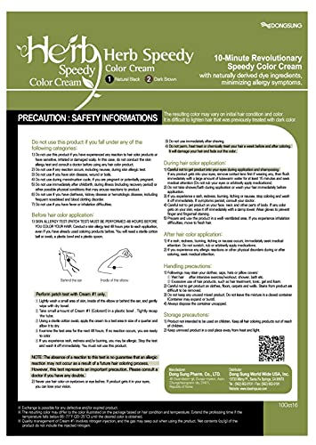 Herb Speedy PPD Free Hair Dye, Ammonia, Paraben Free Hair Color Natural Black Odorless, No more Eye and/or Scalp Irritations From Coloring For Se