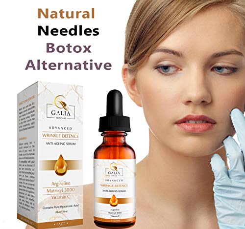 POWERFUL Anti Aging Face Serum: Matrixyl 3000 + Argireline Peptide + Vitamin C Serum with Organic Hyaluronic Acid, Serum for Wrinkles, Fine Lines