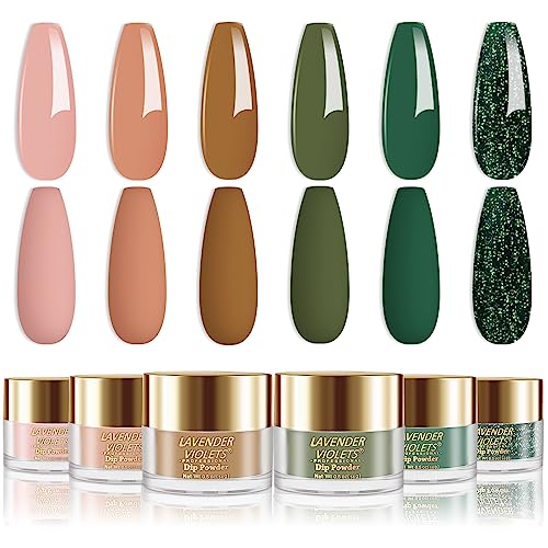 Lavender Violets Acrylic Dipping Powder System Essentials Kit 14ml Big Bottles Liquid Glue Set Steps 1-4 Base Coat Activator Top Brush Saver No N