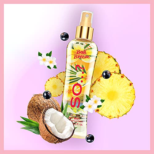 So…? Summer Escapes Womens Bali Breeze, Ibiza Dreams, Mykonos Nights Body Mist Mixed Fragrance 200ml Bundle (Pack of 3)