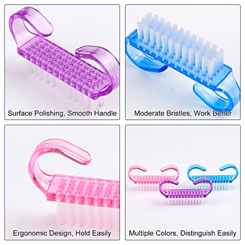 RETON 24 Pack Handle Grip Nail Brush, Fingernail Scrubbing Cleaning Brush for Toes and Nails Cleaner, Pedicure Brushes for Men and Women