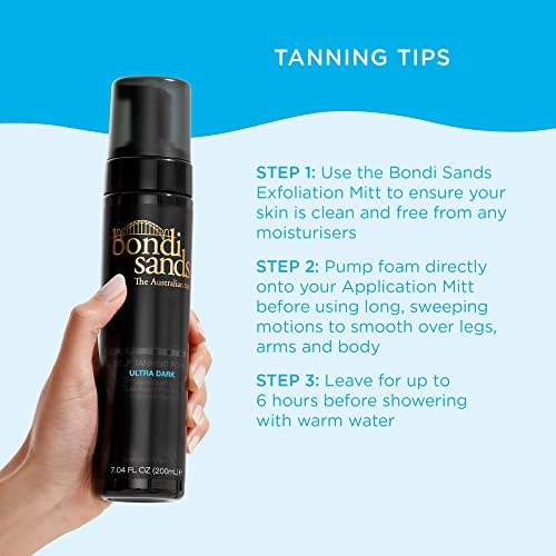 Bondi Sands Ultra Dark Self-Tanning Foam - Lightweight, Buildable Formula Gives a Sun-Kissed Glow for a Flawless Finish; Enriched with Aloe Vera;
