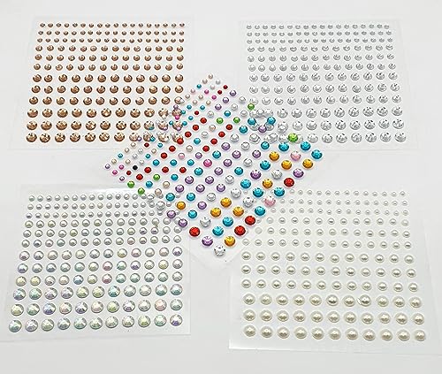 Rhinestone Face Gems Stickers, 5 Sheets for Eyes Face Body Nail, Rhinetone Face Gems, Nail gems, Nail Gems Rhinestone, Face Jewels Rhinestone for