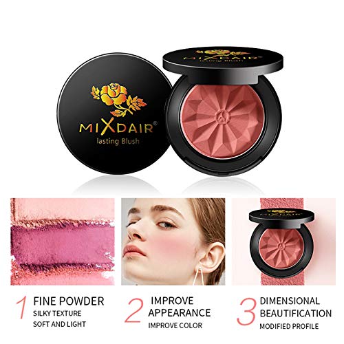 Mimore Blusher, Long-lasting and Sweat-Resistant Non_Greasy Blush & Glow Matte Blusher Super Brighten Skin Color Shimmery or Matte Blusher,with M