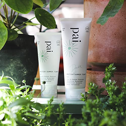Pai London | BRITISH DOUBLE SUMMER TIME Sensitive Sun Screen For Face, SPF 30, Non-Nano Zinc Oxide + Cotton, Certified Organic, B-Corp, Vegan 75m