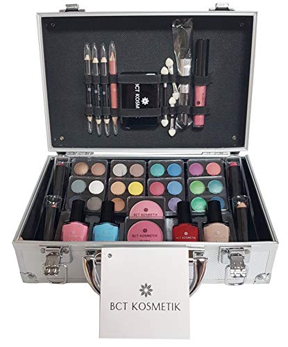 BCT-Kosmetik 52 Piece Vanity Case Make Up Set Storage Box Beauty Cosmetic Gift Travel Make Up Carry Box Christmas