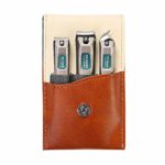 Manicure Pedicure Sets 3 Pcs Nail Clippers Kit Stainless Steel Nail Clippers & Slant EDG Toenail Clipper Cutter for Men and Women