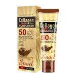 Allbestaye Collagen Snail Sunscreen SPF50++ Face Body Whitening Skin Care Sun Cream, Oil-Control Moisturizing Face Sunscreen Lotion 50g