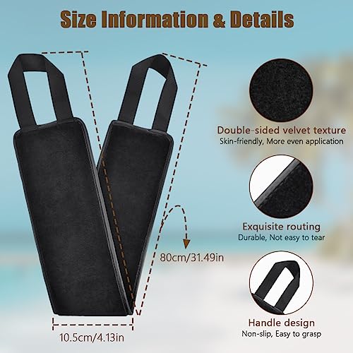 LOPHE Self Tanning Mitt Applicator, Microfiber Back Lotion Applicator Apply Lotion to Back, Self Tan Back Applicator Works With Fake Tan Mitt, Ba