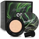 Mushroom Head Air Cushion CC Cream, BB Cream, Moisturizing Concealer, Makeup Base Long Lasting with Mushroom Makeup Sponge, Easy to Apply, Round