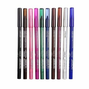 10 Pcs Colors Eyeliner Eye Shadows Pen Pearl Eyeliner Kit Metallic Eyeliner Pencil Glitter colorful Eyeliner Women Eye Liner Professional Eye Mak