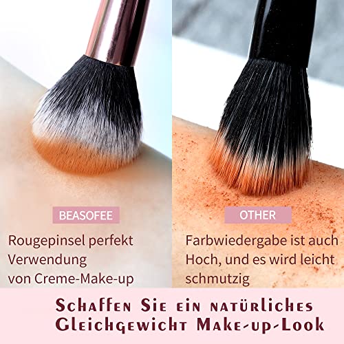 Blusher Brush Powder Brush, Bronzer Brush kabuki makeup brushes Blush Blusher Brush,Flawless Blending Of Powder Cosmetics for Foundation,Powder,H