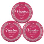 Vaseline Lip Balm Therapy Petroleum Jelly 20g - Pack of 3 (3x Rosy Lips)