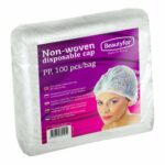 Disposable White Mob Non Woven Net Spray Tanning Caps x 100