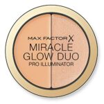 Max Factor Miracle Glow Duo Pro Illuminator, Creamy Highlighter, 2-Medium