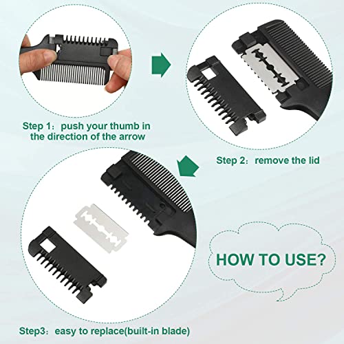 Razor Comb Hair Thinner Comb Hair Styling Razor Comb Hair Cutter Razor Comb Cutting Scissors Double Sided Hair Styling Razor Comb Tool for Hair C