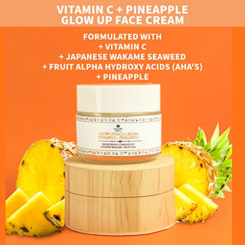 Nature Spell Vitamin C Face Cream Moisturiser 100 ml – Brightening Face Cream – Infused with Japanese Wakame Seaweed– Targets Dark Spots – Suitab