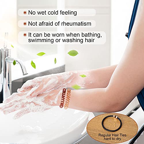 Spiral Hair Ties, 8Pcs Super Comfy Coil Hair Ties for Thick Hair, No Crease Phone Cord Hair Ties, Strong Grip Ponytail Holder Elastics for Girls