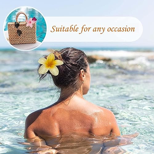 Flower Hair Clip, Nonslip Flower Claw Clips Strong Hold Hawaiian Claw Clip for Medium Thick Hair Hair Claw Clips for Women and Girls (A# 6 PCS)