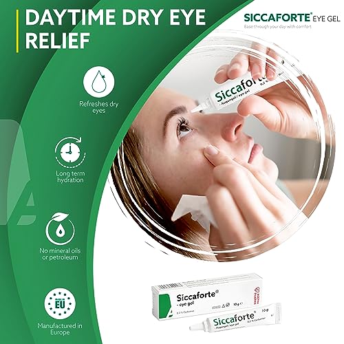 Siccaforte | Intensive Dry Eye Gel with Carbomer | Smooth, Moisturizing for Fresh Eyes | Soothing and Sore Eyes | Comfortable on Eyes for Day Tim