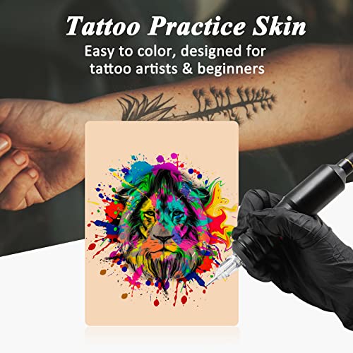 Blank Tattoo Fake Skin Practice - Emalla Double Sides 5 Sheets 8x6 Tattooing and Microblading Eyebrow Practice Skin for Tattoo Supplies Tattoo Ki