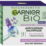 Garnier Night Cream, Regenerating Organic Lavender, with Lavender and Jojoba Oil for Sensitive Skin, with Organic Ingredients, Natural Cosmetic,