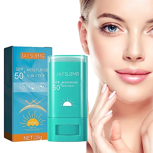 Spf50 Moisturiser Sunscreen Stick, 20g Korean Sunscreen Stick for Face, Invisible Stick Sunscreen Cream, Water Resistant Long Lasting Facial Sun