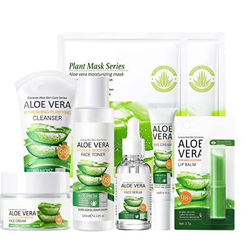 Skincare Gift Set Women - Skin Care Sets & Kits - Pamper Gifts for Women - Gift Set for Hydrating Refreshing Face (6PCS ALOE VERA)