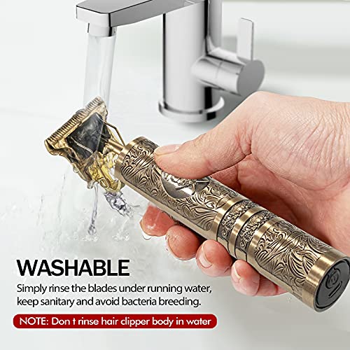 Electric Beard Trimmer Mens Hair Clippers Cordless Sharp Titanium Precision T Blade Trimmer for Men USB Rechargeable Hair Trimmer Clippers for Me