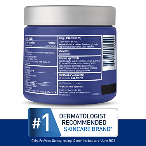 CeraVe 590101 Healing Ointment with Petrolatum Ceramides for Protecting and Soothing Cracked, 12 oz