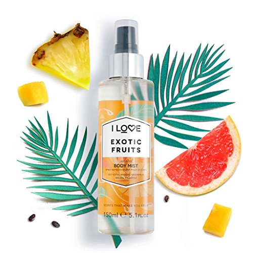 I Love Exotic Fruits Scented Body Mist, Formulated With Natural Fruit Extracts Which Offer a Burst of Fragrance, FastDrying Refreshment Throughou