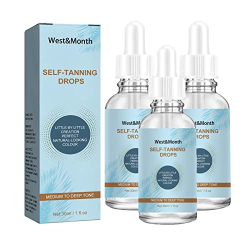 Self Tanning Drops, Body & Face Self Tanner Drops, Self Tanner Drops for Face Tanner, Face Tanning Drops to Add to Moisturizer and Lotion, Bronzi