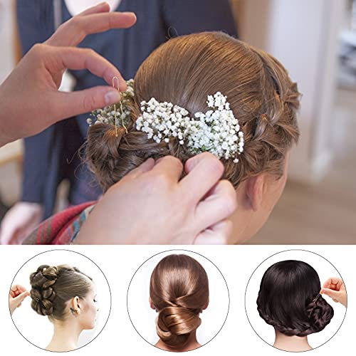 Bobby Pins, 150PCS Hair Pins for Women, Blonde Hair Grips for Wedding Bridal Hair Clips (5cm with Box)