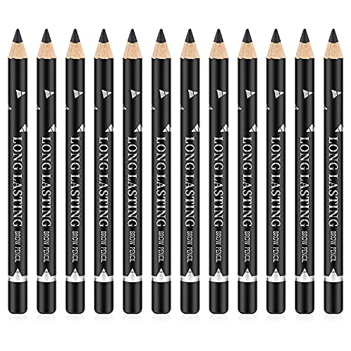 Go Ho 6 PCS Eyebrow Eye Liner Pencil Set,Easy to Color Waterproof Eyebrow Pencil,Professional Long-lasting Eyeliner Makeup Brow Tint Pen,3 Colors