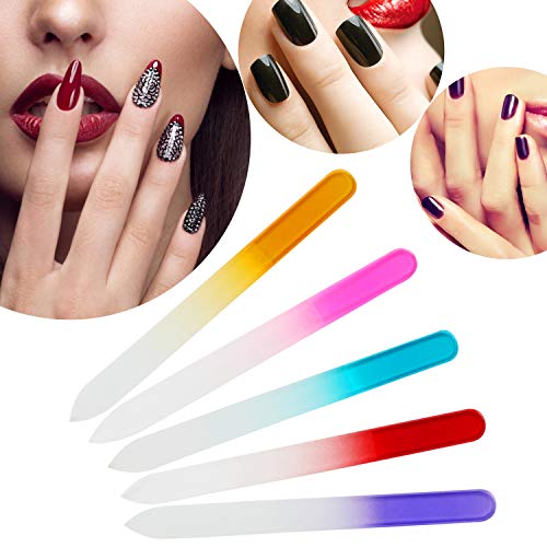 Glass Fingernail Files for Professional Manicure Nail Care - crystal file File for Women Perfect Choice from Nail Accessories 5 pieces