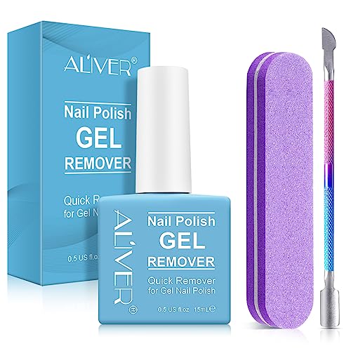 Gel Nail Polish Remover - Gel Polish Remover for Nails in 2-3 Minutes, Not Hurt Nails, No Need for Foil, Soaking or Wrapping, Quickly & Easily Re