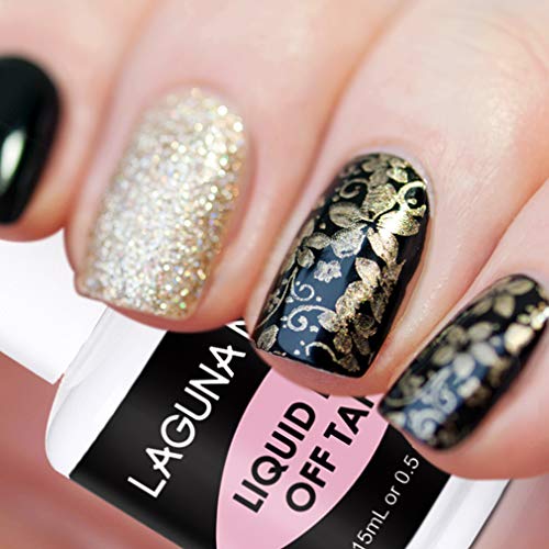 Lagunamoon Liquid Latex Peel Off Tape Skin Protector for Nail Art, 15ML 0.5 FL Oz, Pink