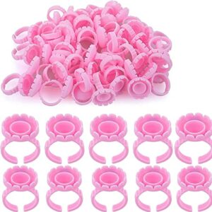 100Pcs Glue Rings, Lash Glue Ring, Glue Ring, Lash Glue Holder, Lash Glue Rings, Glue Rings for Eyelash Extensions, False Eyelash Glue Ring Cup,