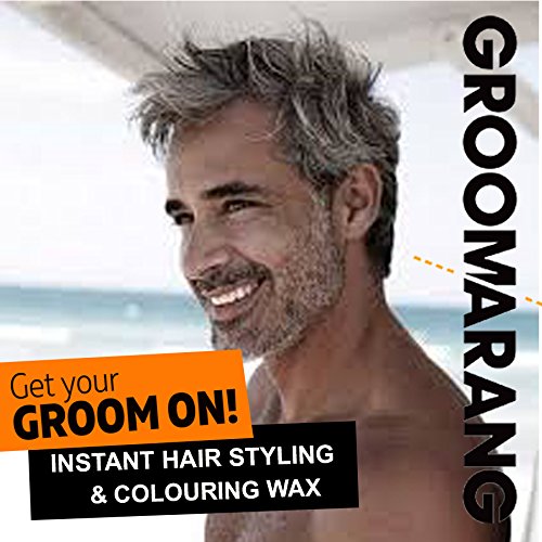 Groomarang Silver Fox Instant Free Style Hair Styling & Colouring Wax Grey Temporary Dye