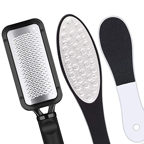 FOLAI Foot Files, Foot File Foot Pedicure Kit, Stainless Steel Foot Files,Stainless Steel File, Foot File Foot Care Pedicure Tool for Both Wet an