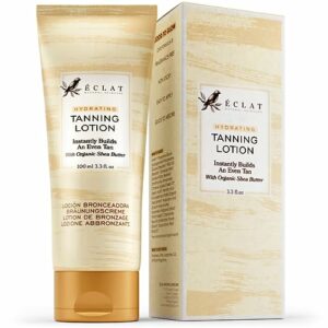𝗪𝗜𝗡𝗡𝗘𝗥 𝟮𝟬𝟮𝟯* Tanning Lotion, Natural Gradual Tan for Fair to Medium Skin Tone, Sunless Tanner with Organic Shea Butter for Moisturizing and Hydra