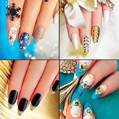 Ballerina Nails Long False Nails Coffin Fake Nails Full Cover Length 100 Pieces Artificial Fingernails Tip with Case for Nail Salons and DIY Nail