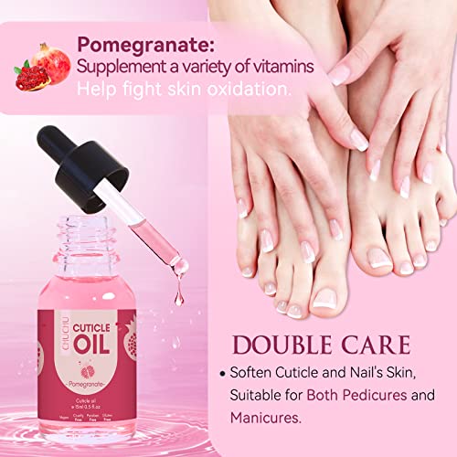 CHUCHU Cuticle Oil for Nails, Jojoba Nail Cuticle Oil Contain Vitamin B & E, Moisturizes Cuticle and Nail's Skin, Strengthens Nails, Prevents Han