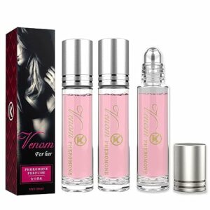 3pcs Pheromone Perfume for Women to Attract Men,Venom Pheromone Perfume,Roll-On Infused Essential Oil Perfume Cologne,10ml Concentrate Body Perfu
